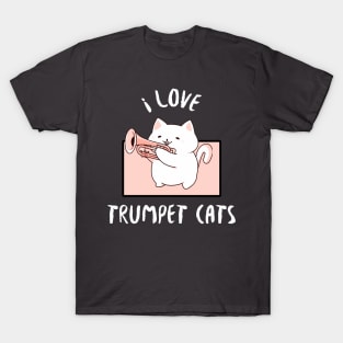 Trumpet Cat  - I Love Trumpet Cats T-Shirt